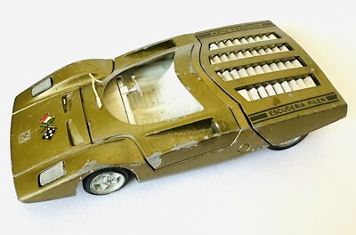 Vintage Auto Pilen 325 Ferrari 512 S Olive Diecast Toy Car Made In