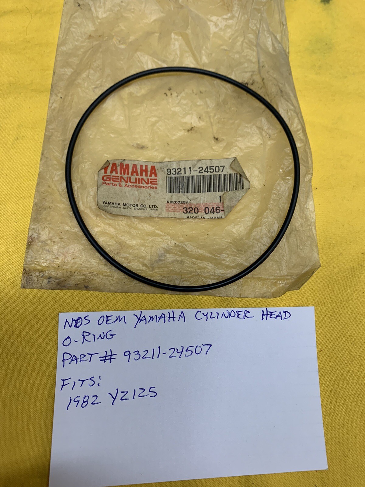 NOS Genuine Yamaha O-Ring For 1982 YZ250 Cylinder – OEM 93211-31513, Made In Japan