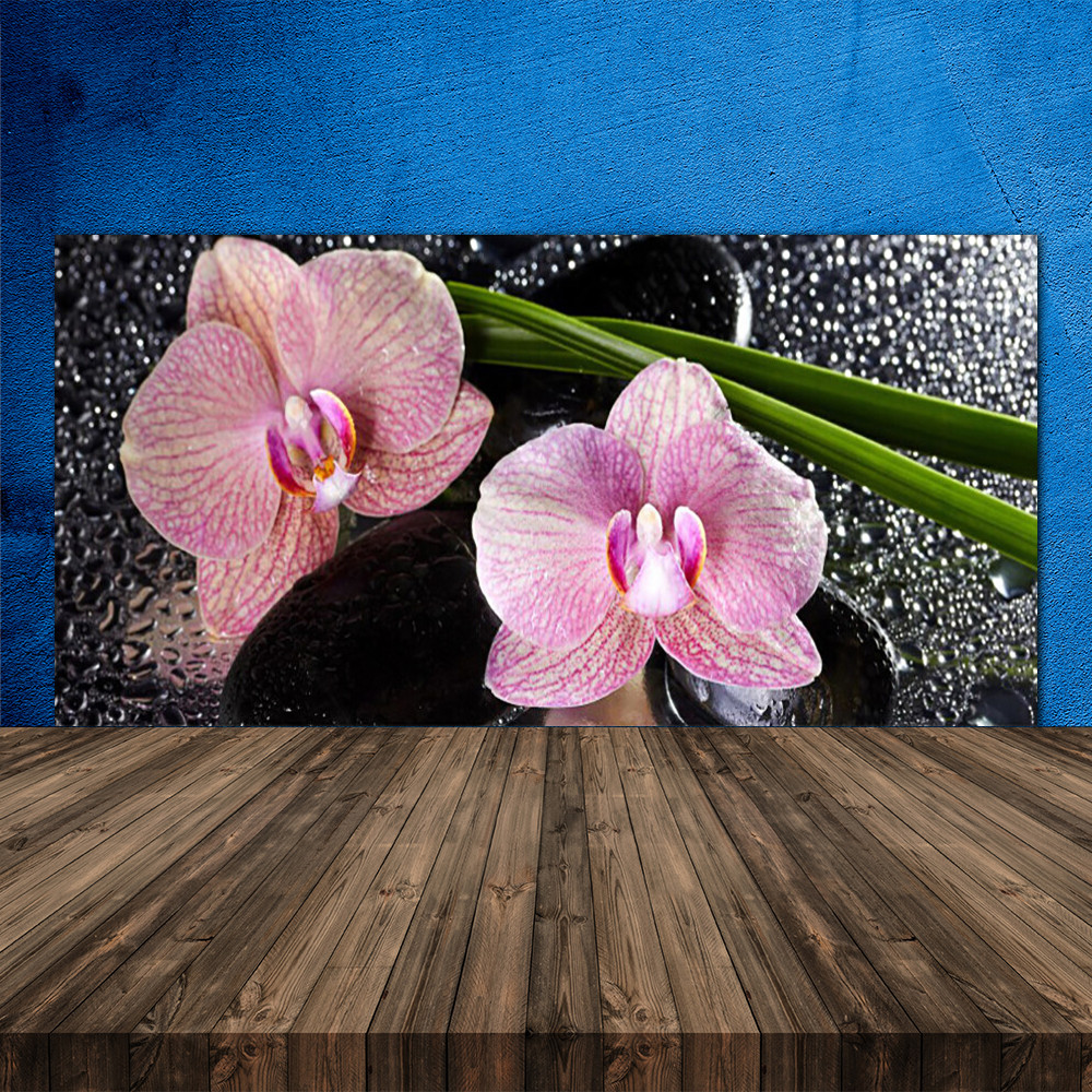 Crédence de cuisine en verre de sécurité 120x60 avec impression HD florale