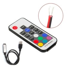 NEW RGB LED Strip Controller with 17-Key RF Remote  USB Plug DC 5V-24V