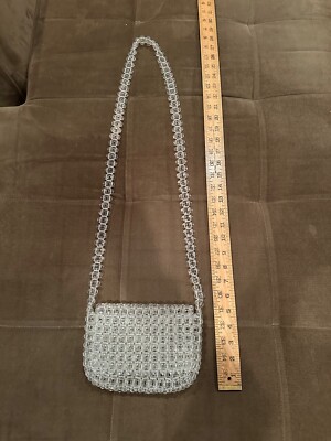 Clear Beaded Crossbody Shoulder Bag forever 21