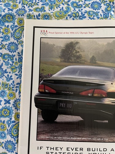 Vintage 1996 Pontiac Bonneville Print Ad Autobahn - Picture 4 of 7