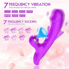 Sucking Vibrator Clit Sucker Dildo G spot Stimulator Purple Sex Toys For Women
