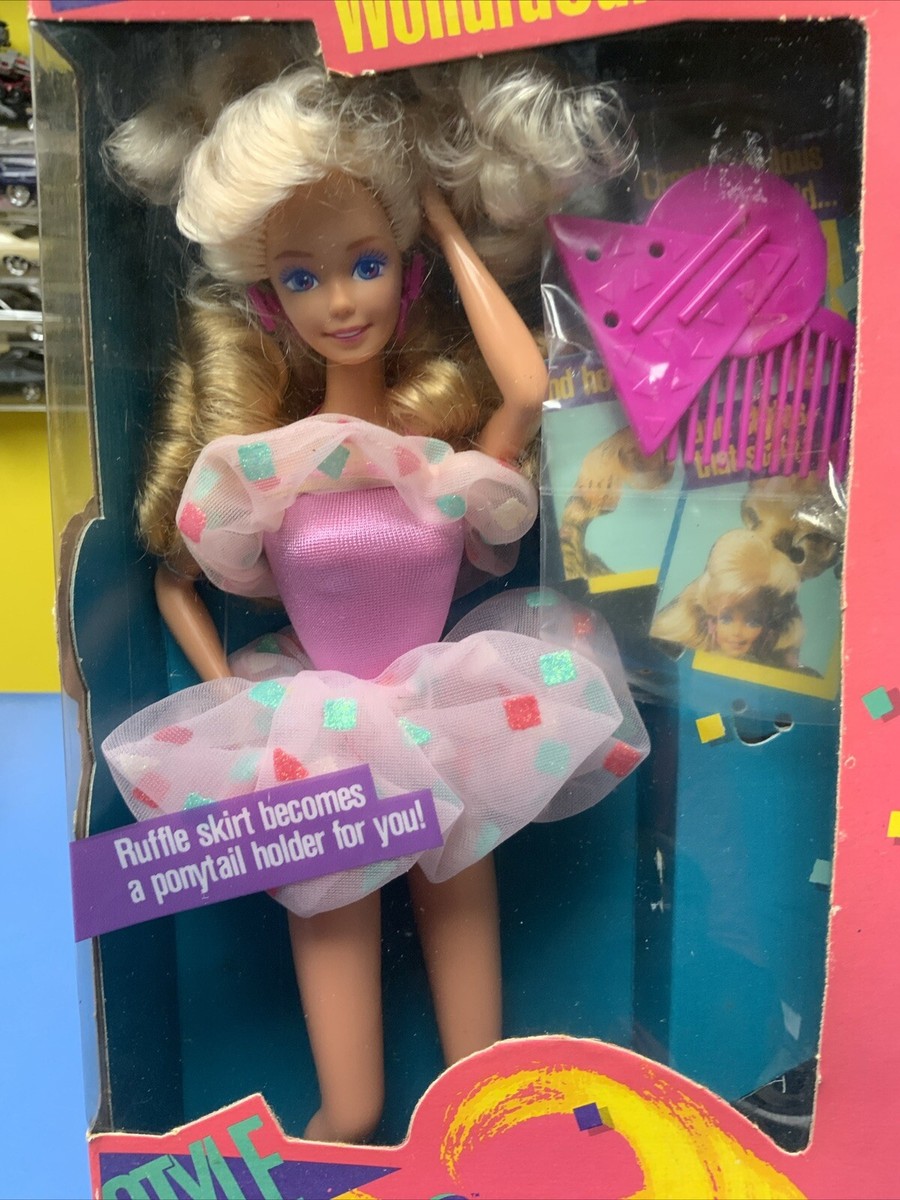 Mattel (1988) Style Magic Barbie Doll #1283 Exclusive Wondra Curl