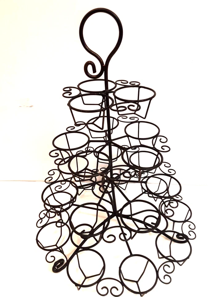 Beautiful Cupcake 4 Tier Stand Dessert Display Wire Holder 24 Cups - Image 2 of 4