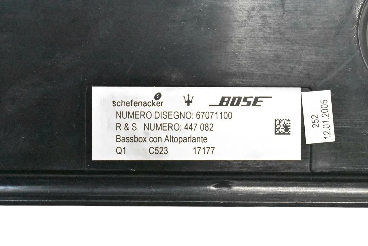 03-19 Maserati Quattroporte M139 Front Bose Subwoofer Speaker 447082 OEM