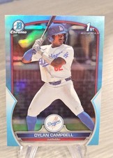 Dylan Campbell 2023 Bowman Draft Chrome Sky Blue Refractor 1st Bowman #BDC-181