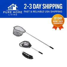 Lightweight & Foldable Fishing Net - Telescoping Handle Extends Up to 63 Inches
