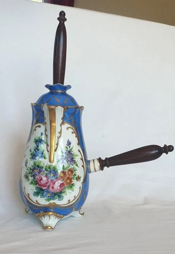CHOCOLATIER PORCELAIN FINE LIMOGES FRANCE SIGN JEAN DUMONT - FLORAL DECOR