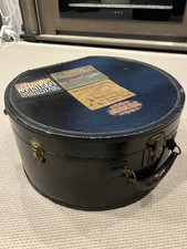 Rare 1920s vintage french hat box original vulcanized cardboard black