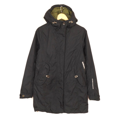DIDRIKSONS STORM SYSTEM Damen Parka Jacke Gr 36 S Kapuze Thermo Schwarz