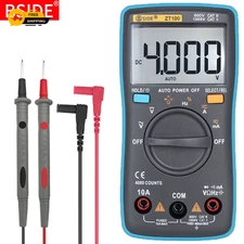 Digital Multimeter ZT100 4000 Counts DC/AC Voltage Current Capacitance Hz Diode