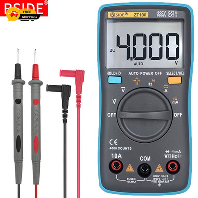 Digital Multimeter ZT100 4000 Stück DC/AC Spannung Strom Kapazität Hz Diode