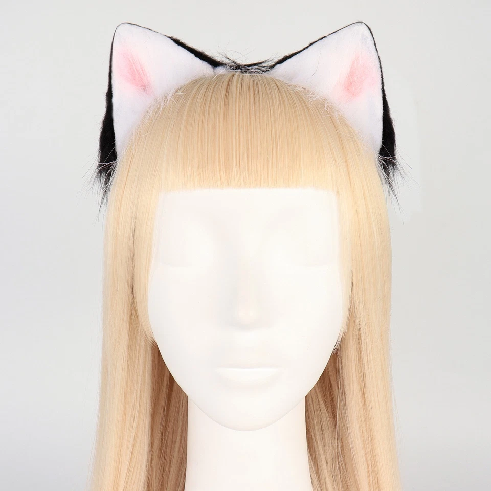 Cat Ear Headband Faux Fur Adjustable Cosplay Lolita Anime Costume Accessory - Image 3 of 4