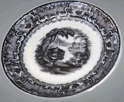 Antique PW & Co Washington Vase Pearl Stone Ware England Transferware