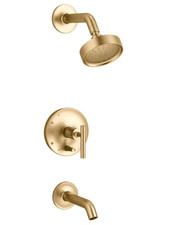 Kohler Purist K-T14420-4-2MB Bath Tub Spout Valve Trim ShowerHead Moderne Brass