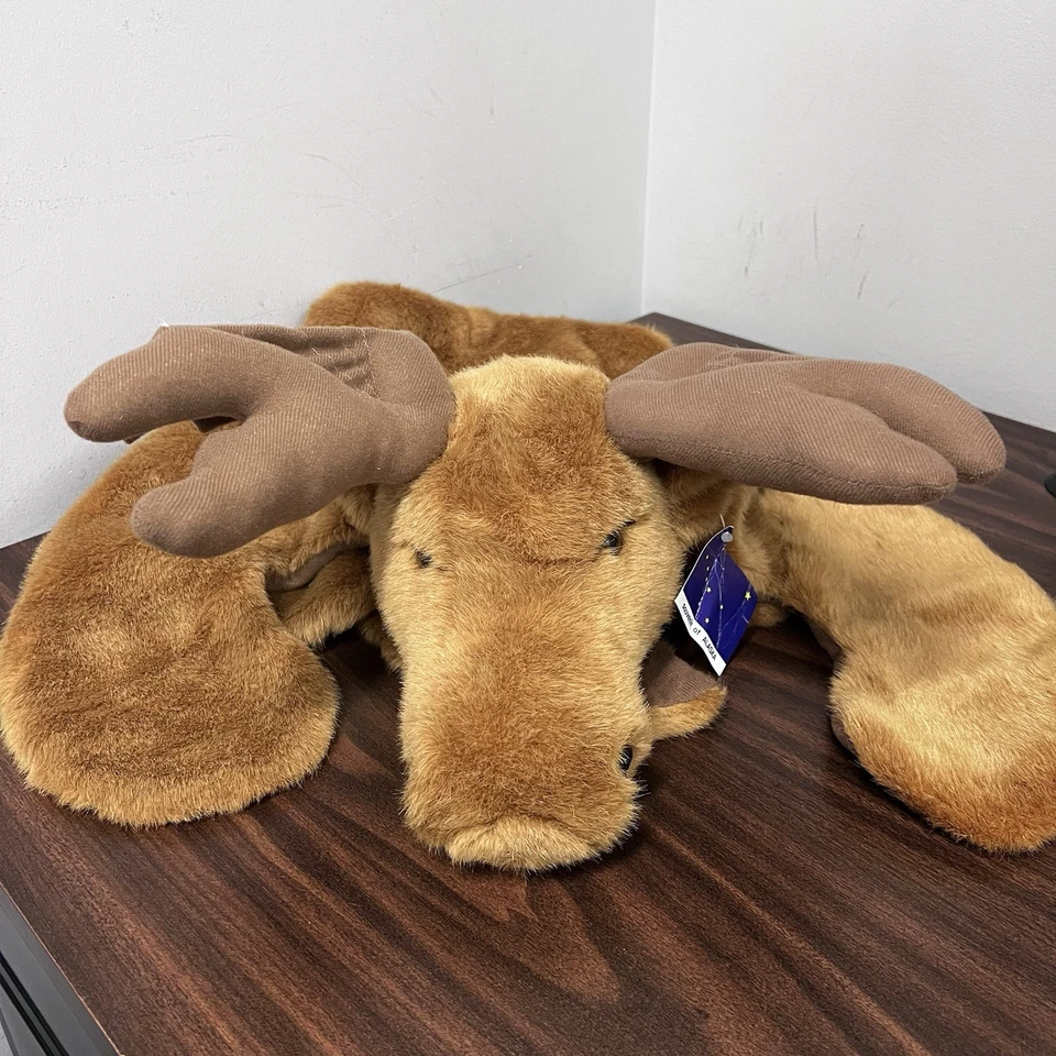 毛绒驼鹿带鹿角儿童卧室毛绒人造毛皮地毯40英寸 — 第 3/4 张图片