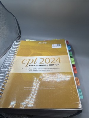 AMA CPT 2024 Professional Edition Spiral Bound Medical Coding Textbook