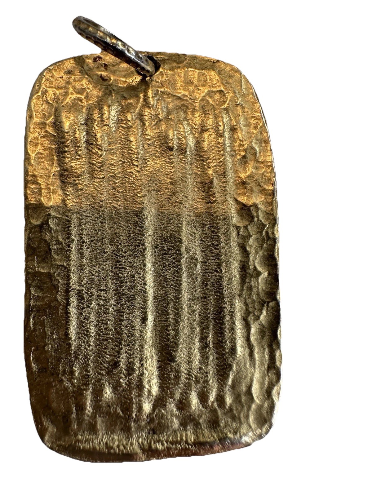 Vtg Aztec Inspired Gold Tone Rectangular Pendant … - image 4