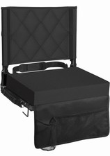 Sheenive Stadium Seat Bleacher Chair Foldable Padded Back Support Portable Outdo