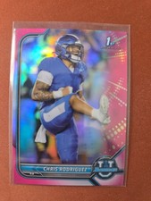 2022 Bowman U University 1st #20 Chris Rodriguez PINK REFRACTOR RC