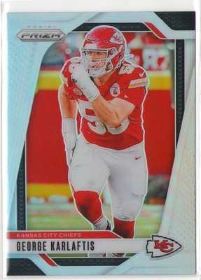 George Karlaftis 2024 Panini Prizm #142 Kansas City Chiefs Silver