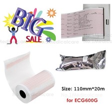 CONTEC 110MM*20M Printer Recorder Paper for ECG600G E6 SP100 Machine,1 Roll