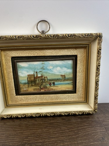Dipinto olio originale vintage firmato incorniciato da SUNGOTT ART STUDIOS NY - Foto 3 di 6