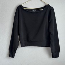 Jolie Joy Black Women's Cropped Sweatshirt Size L