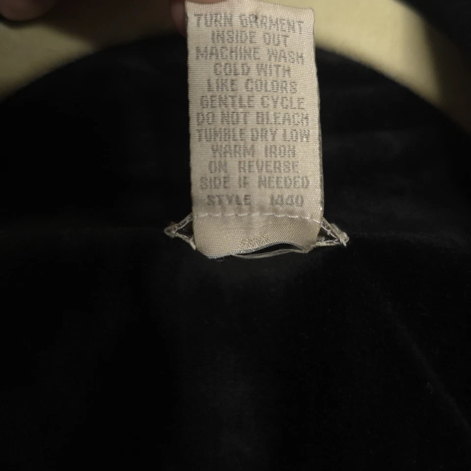 Chaqueta de Terciopelo J.Jill Talla 4P 4 Pequeña Túnica Negra Abrigo Vampiro Gótico Años 90 Foto 4 de 4