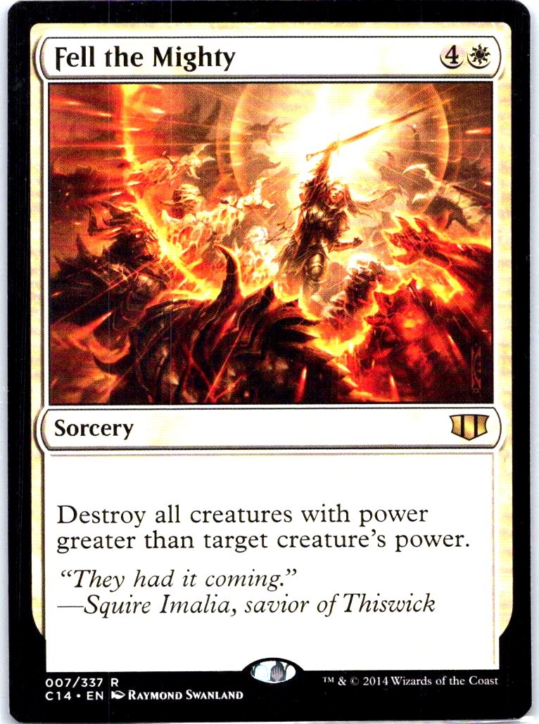 #7 Fell the Mighty Commander 2014 Rare