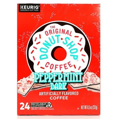 Donut Shop Coffee, Peppermint Bark, Keurig, 24 Pods, Best By: Nov 11, 2027
