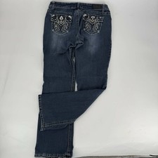 Zoo Jeans Premium Women's Jeans Size 13  Embroidered Cowgirl Dark Wash TBT
