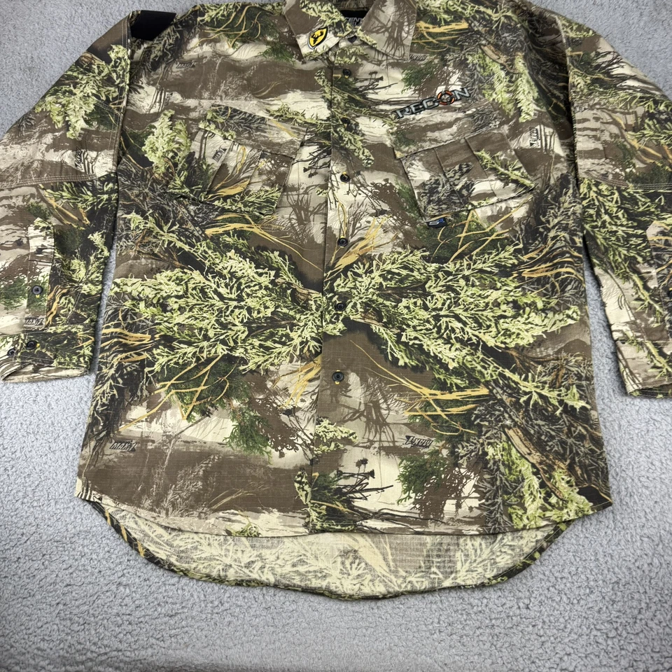 Scent Shield Recon Hunting Shirt Mens Large Xl Camouflage Button Up S3 Ripstop - Image 2 of 4