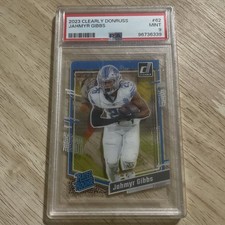 2023 Panini Clearly Donruss - Rated Rookie Jahmyr Gibbs #62 (RC) PSA 9