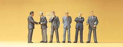 PREISER 10380 - Geschäftsleute, 6 Stück Spur H0 1:87