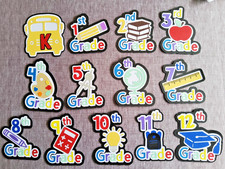 Kindergarten Thru 12th Grade Title Scrapbook Page DIE CUT
