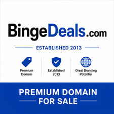 BingeDeals.com Premium Aged Domain Name Est. 2013 GoDaddy