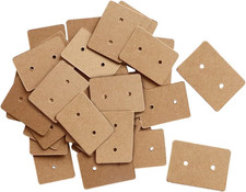 200PCS Earring Display Cards, Kraft Paper Earrings Holder Card, 1.10" x 1.57" Ea