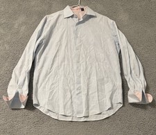 Robert Graham SZ L Shirt  Contrast Cuff Button Down Dress Shirt