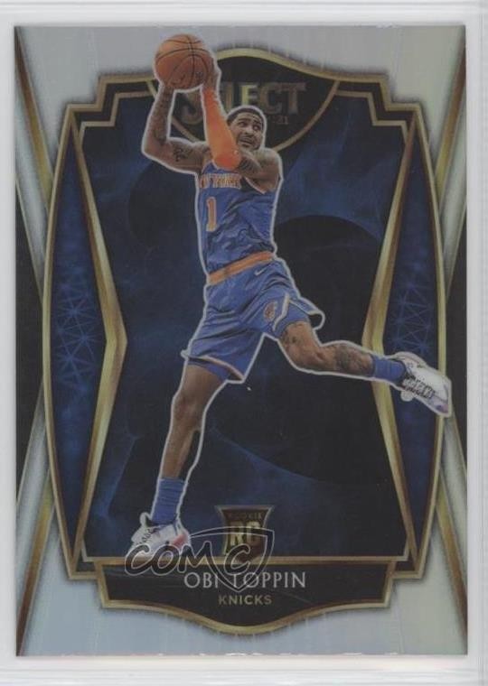 2020-21 Panini Select Premier Level Silver Prizm Obi Toppin #187 17t6
