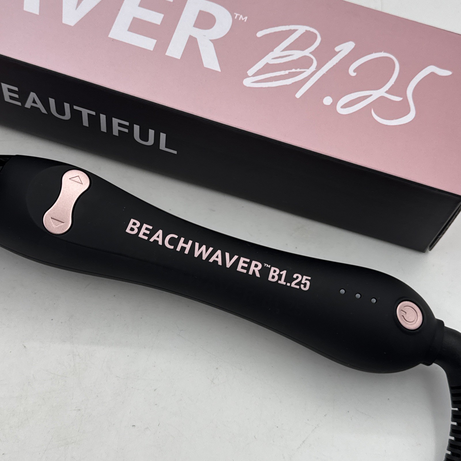 Beachwaver B1.25 Rotating Curling Iron New Sealed Box Midnight Rose USED