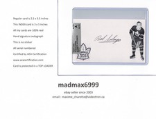 Bob Solinger Toronto Maple Leafs AUTOGRAPH AUTO SIGNED INDEX HOCKEY CARD COA