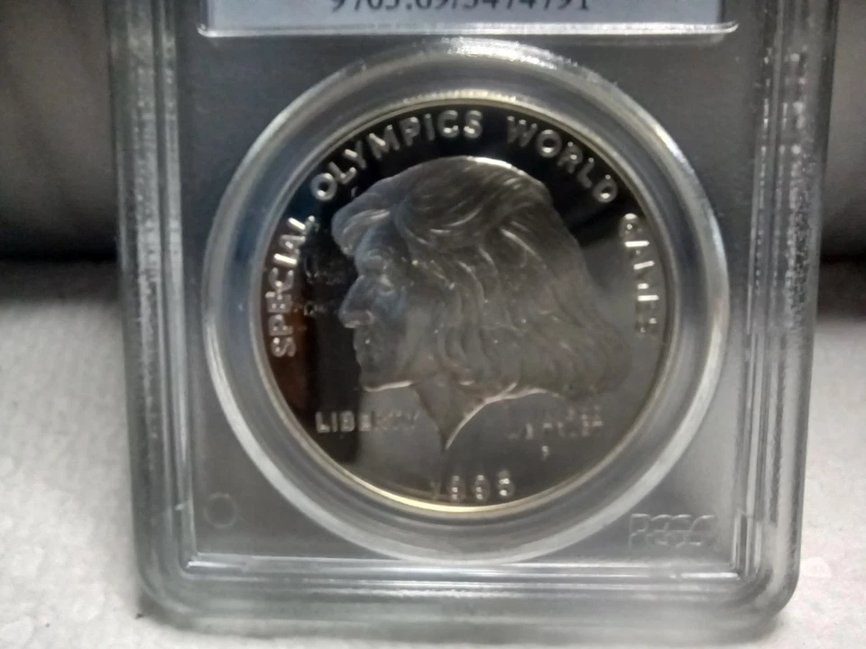 1995 P Special Olympics Commemorative Silver Dollar PCGS PR69. SL0170 - Image 3 of 4