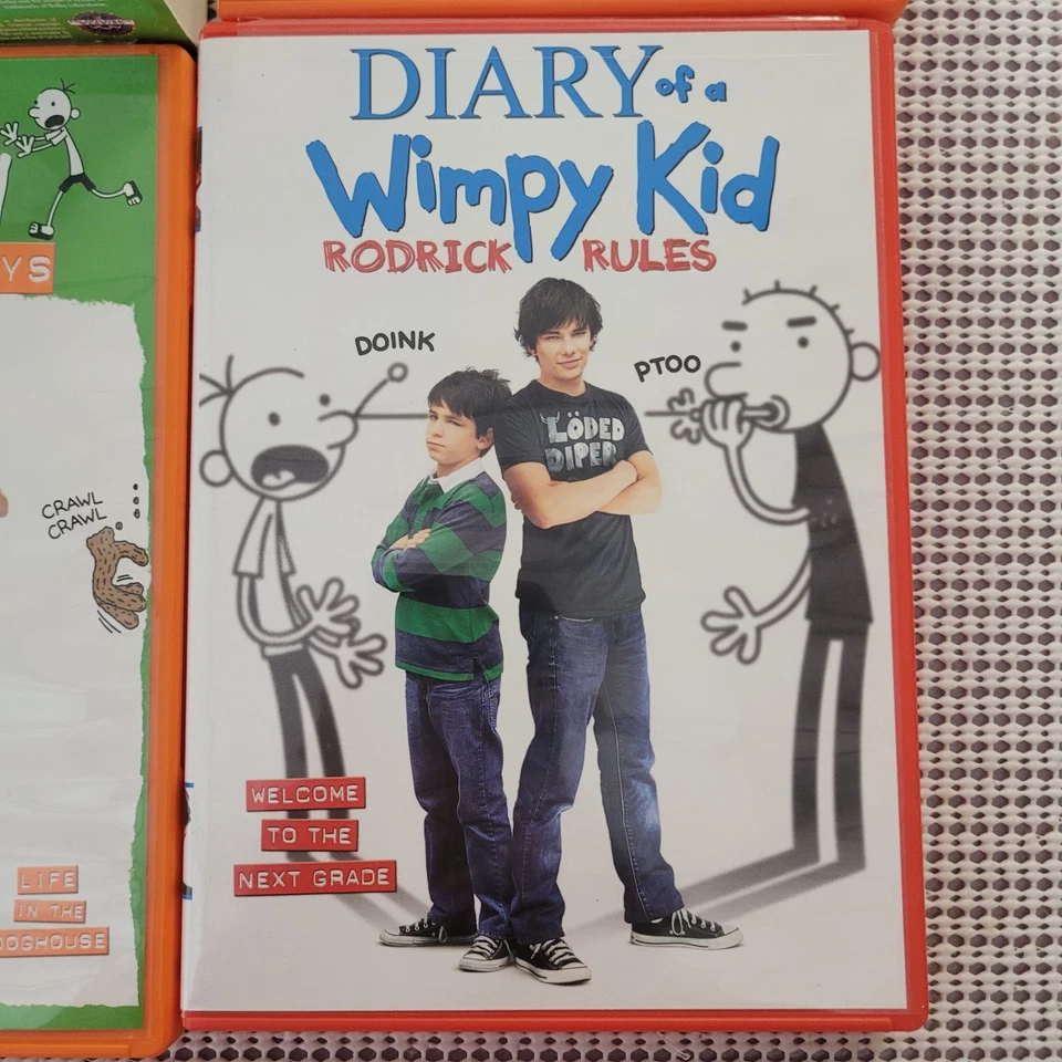 Diary of a Wimpy Kid DVD Movie Collection 1 2 3 Dog Days Rodrick Rules Used - Image 3 of 4