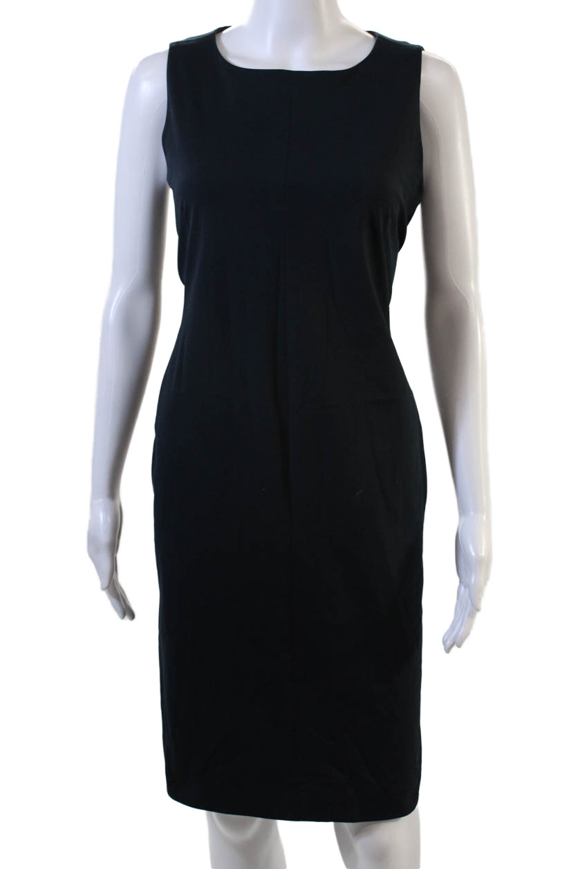 Ministry of Supply, Women Sheath Dress Black Sleeveless Round Neck Zip Size 6Free Shipping in US $100+ Orders | $6.95 Orders Below