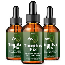  3 Pack Tinnitus Fix Ear Health Drops All Natural TinnitusFix Vitamin 6 oz 