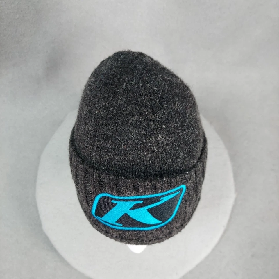 Klim Canyon Beanie Knit Hat Fleece Lined Charcoal Snowmachine Ride Ski Snowboard - Image 4 of 4