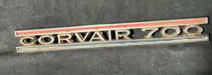 Vintage Chevrolet Corvair 700 Chrome Emblem Badge Nameplate 3789678 Red Blue OEM
