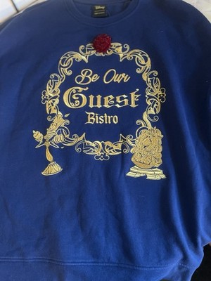 Disney's Beauty and the Beast Be Our Guest Bistro Sweatshirt Women's Large NWT
